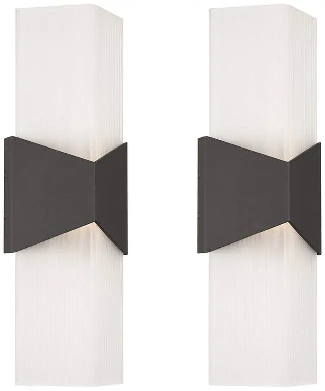 Possini Euro Tux 18" High Black and White LED Wall Sconce Set of 2 Possini Euro Design