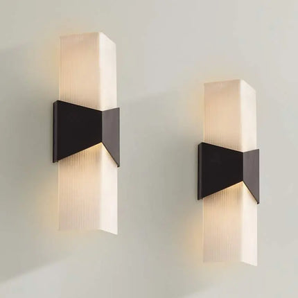 Possini Euro Tux 18" High Black and White LED Wall Sconce Set of 2 Possini Euro Design