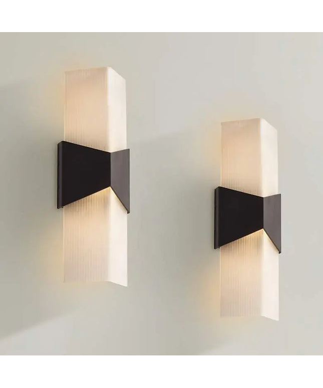 Possini Euro Tux 18" High Black and White LED Wall Sconce Set of 2 Possini Euro Design