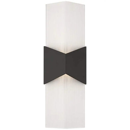 Possini Euro Tux 18"H Black and White LED Outdoor Wall Light Set of 2 Possini Euro Design