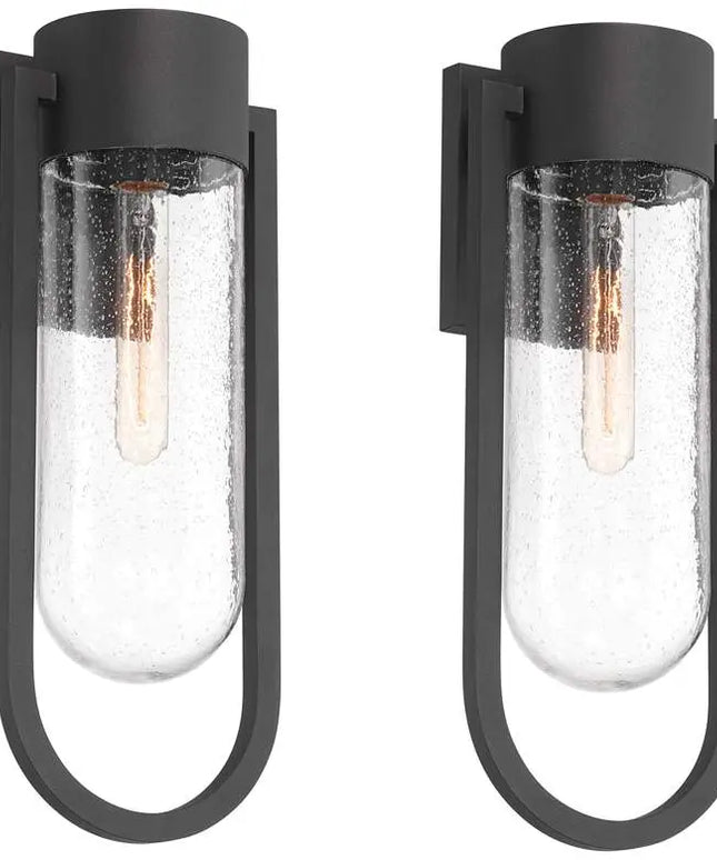 Possini Euro Villa Lane 18 1/2" High Sand Black Wall Sconce Set of 2 Possini Euro Design