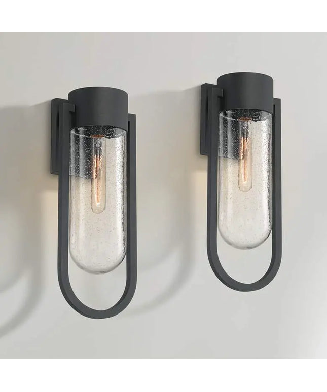 Possini Euro Villa Lane 18 1/2" High Sand Black Wall Sconce Set of 2 Possini Euro Design