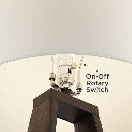 Possini Euro Woodwork 30" Black Finish Open Base Modern Table Lamp