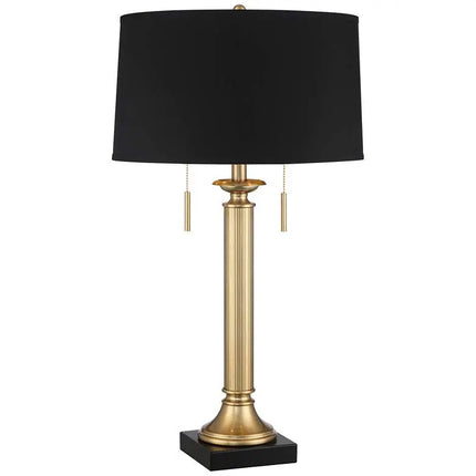 Possini Euro Wynne 30" Gold and Black 2-Light Lamp with Dual USB Ports Possini Euro Design