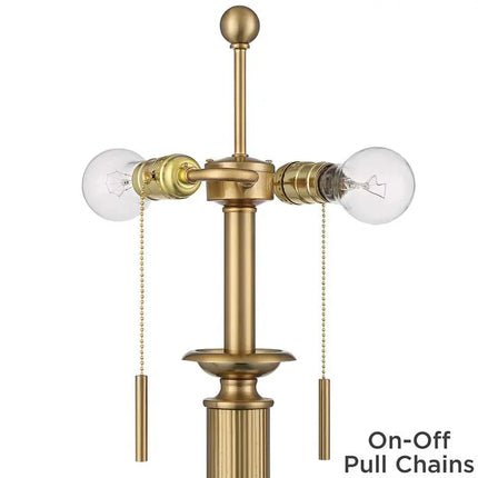 Possini Euro Wynne 30" Gold and Black 2-Light Lamp with Dual USB Ports Possini Euro Design