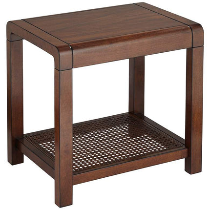 Powell 22" Wide Brown Wood Side Table