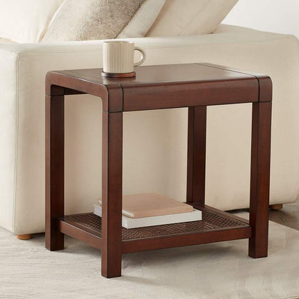 Powell 22" Wide Brown Wood Side Table