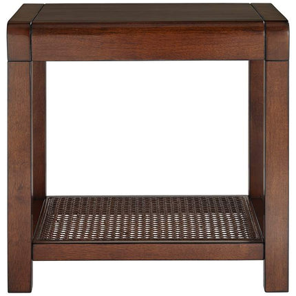 Powell 22" Wide Brown Wood Side Table