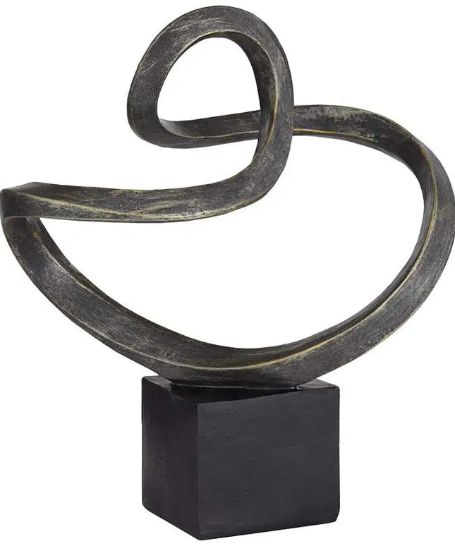 Prader 13 1/2" High Matte Bronze Abstract Sculpture