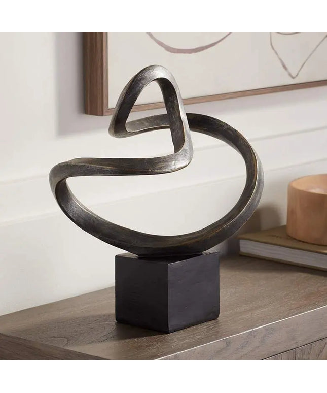 Prader 13 1/2" High Matte Bronze Abstract Sculpture