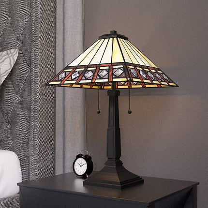 Quoizel Chardonnay 23" High 2-Light Matte Black Mission Table Lamp Quoizel