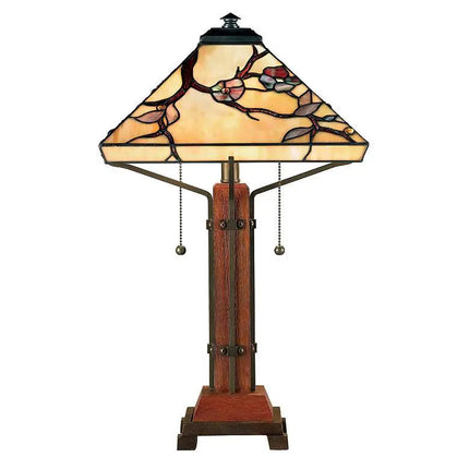 Quoizel Grove Park 23 1/2" High Art Glass Tiffany-Style Table Lamp Quoizel