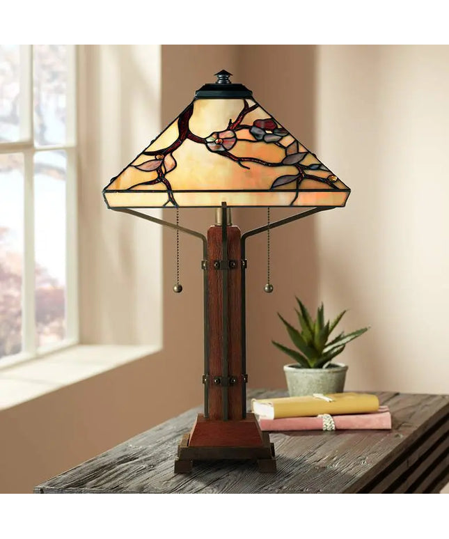 Quoizel Grove Park 23 1/2" High Art Glass Tiffany-Style Table Lamp Quoizel