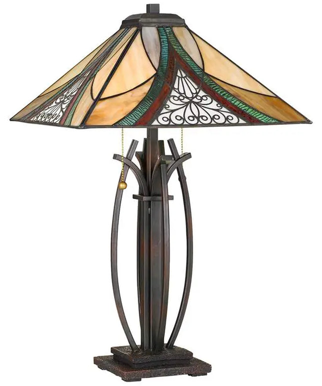 Quoizel Orleans 24 3/4" High Valiant Bronze Tiffany-Style Table Lamp Quoizel