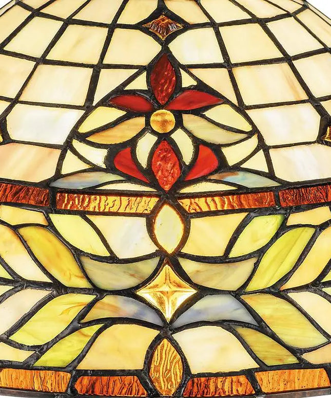 Quoizel Quinn 22 1/2" High Bronze Tiffany-Style Accent Table Lamp Quoizel