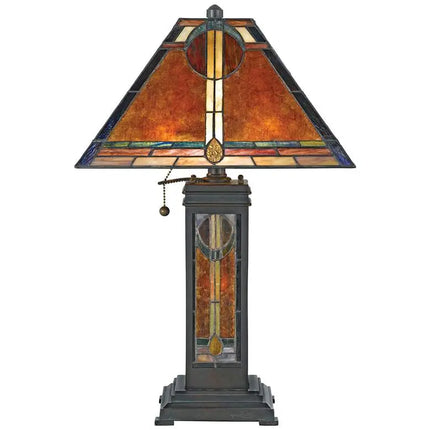 Quoizel San Gabriel 23" Arts and Crafts Mission Night Light Table Lamp Quoizel