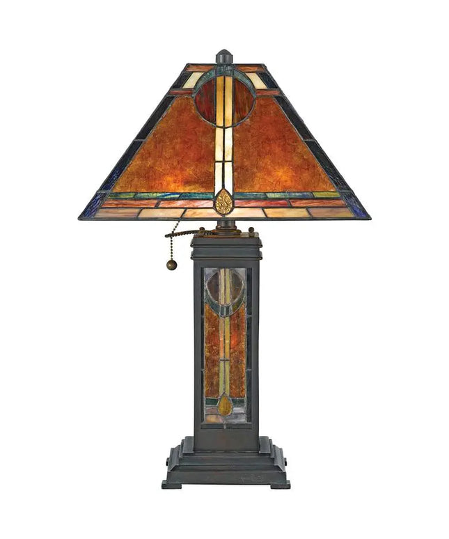 Quoizel San Gabriel 23" Arts and Crafts Mission Night Light Table Lamp Quoizel