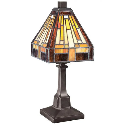 Quoizel Stephen 12" High Vintage Bronze Tiffany Style Accent Lamp Quoizel