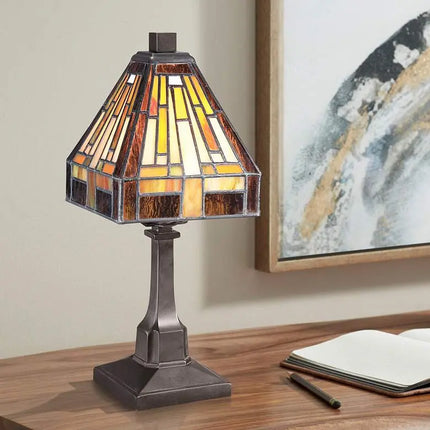 Quoizel Stephen 12" High Vintage Bronze Tiffany Style Accent Lamp Quoizel