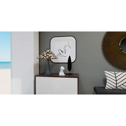 Quoizel Zion Matte Black Tiffany Table Lamp Quoizel