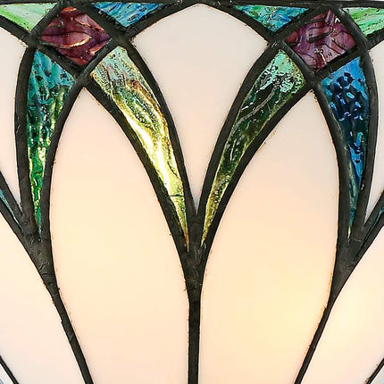 Regency Hill Filton 6" Blue Petals Tiffany-Style Wall Sconces Set of 2