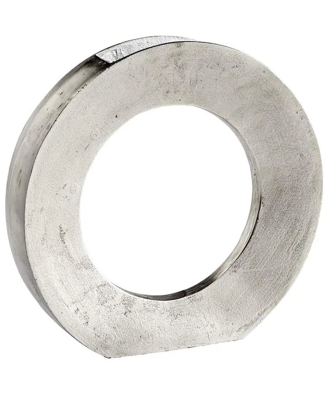 Rise and Shine 15" Wide Raw Nickel Modern Vase Cyan Design