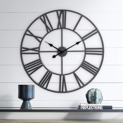 River Parks 30" Wide Zia Open Metal Round Wall Clock Clock