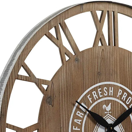 River Parks Farm Fresh 31 1/2" Round Roman Numeral Wood Wall Clock Clock