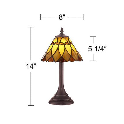 Robert Louis Tiffany 14" High Austin Art Glass LED Accent Lamp