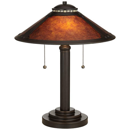 Robert Louis Tiffany 18 1/2" High Mission-Style Mica Shade Accent Lamp