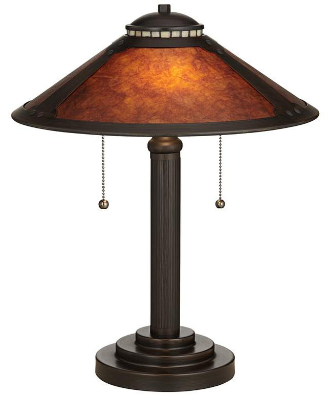 Robert Louis Tiffany 18 1/2" High Mission-Style Mica Shade Accent Lamp