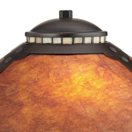 Robert Louis Tiffany 18 1/2" High Mission-Style Mica Shade Accent Lamp