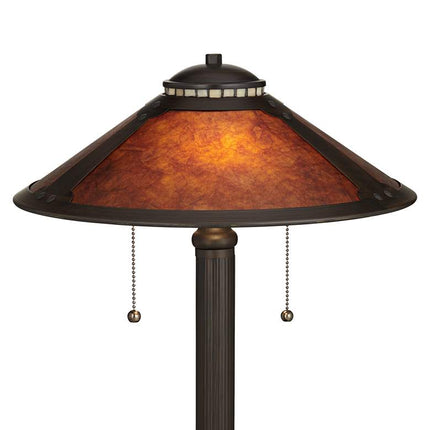 Robert Louis Tiffany 18 1/2" High Mission-Style Mica Shade Accent Lamp