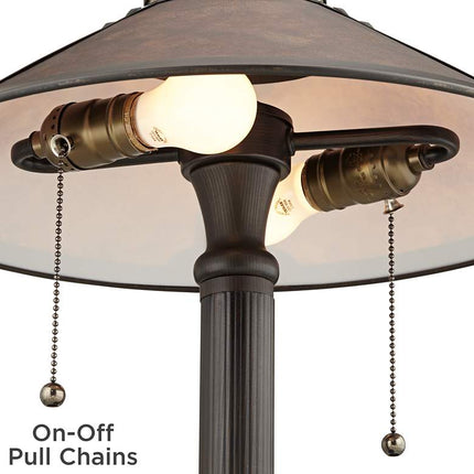 Robert Louis Tiffany 18 1/2" High Mission-Style Mica Shade Accent Lamp