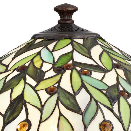 Robert Louis Tiffany 26" Blossoming Leaf and Vine Tiffany-Style Lamp