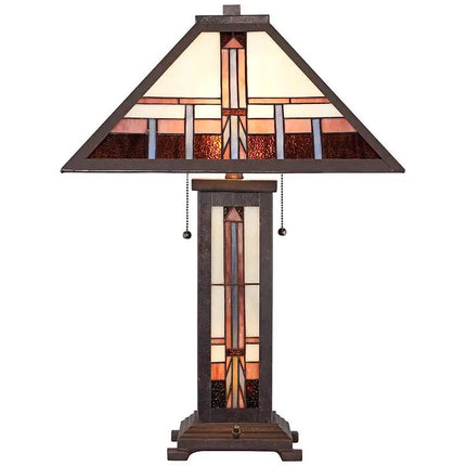 Robert Louis Tiffany Alfred 26" Mission Lamp with Table Top Dimmer