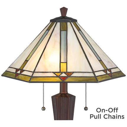 Robert Louis Tiffany Landford 22 1/2" Arts-Crafts Accent Table Lamp