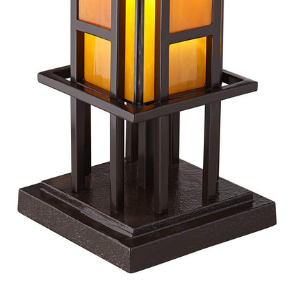 Robert Louis Tiffany Prairie Style 20" High Pillar Accent Table Lamp
