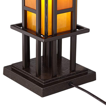 Robert Louis Tiffany Prairie Style 20" High Pillar Accent Table Lamp