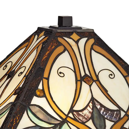 Robert Louis Tiffany Victorian 25" Art Glass Tiffany-Style Table Lamp Robert Louis Tiffany