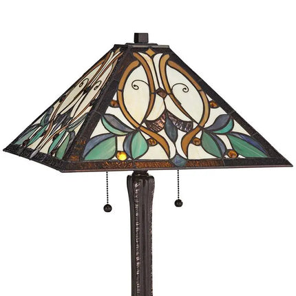 Robert Louis Tiffany Victorian 25" Art Glass Tiffany-Style Table Lamp Robert Louis Tiffany