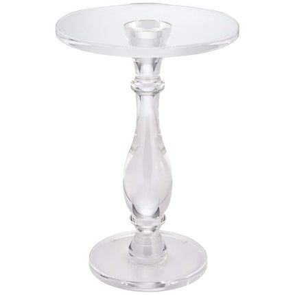 Rosaline 13 1/4" Wide Clear Acrylic Pedestal Side Table