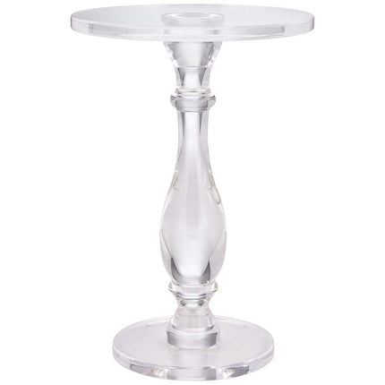 Rosaline 13 1/4" Wide Clear Acrylic Pedestal Side Table