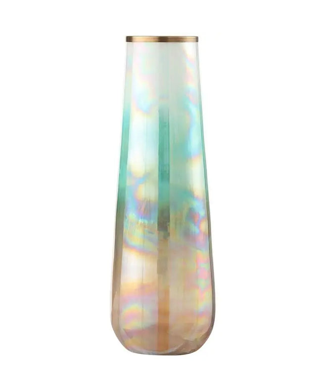 Rowan 22" High Iridescent Multi-Hued Glass Vase Crestview Collection