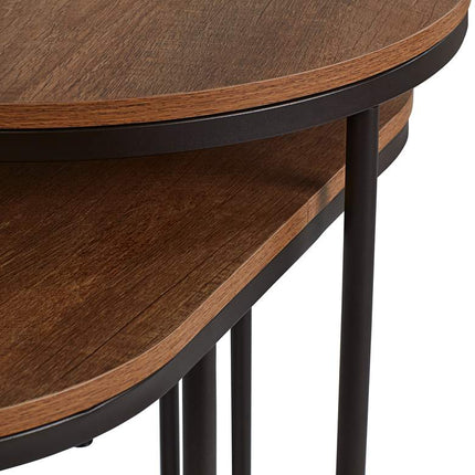 Santa Maria Walnut Nesting Accent Tables Set of 2