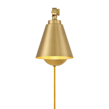 Savoy House Meridian Natural Brass Adjustable Wall Lamps Set of 2 Barnes and Ivy