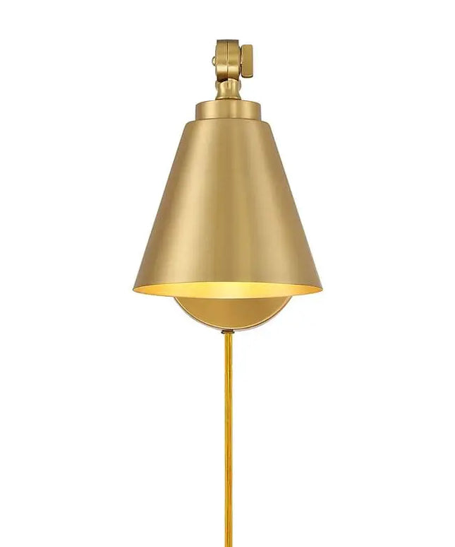 Savoy House Meridian Natural Brass Adjustable Wall Lamps Set of 2 Barnes and Ivy