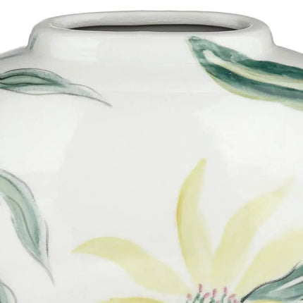 Sensei 13 1/4" Wide Red and White Ceramic Decorative Vase Dahlia Studios