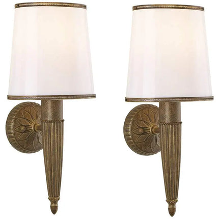Serina 19" High Golden Harvest Wall Sconce Set of 2 Regency Hill