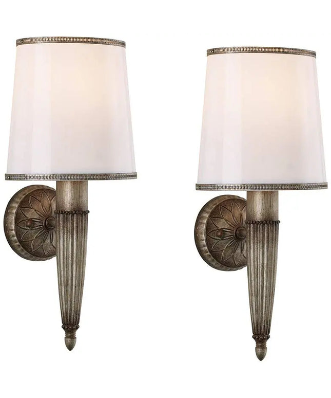 Serina 19" High Weathered Bronze Wall Sconce Set of 2 Regency Hill